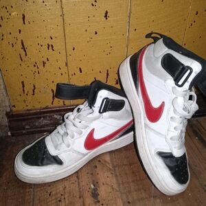 Nike White and Red Athletic Shoes